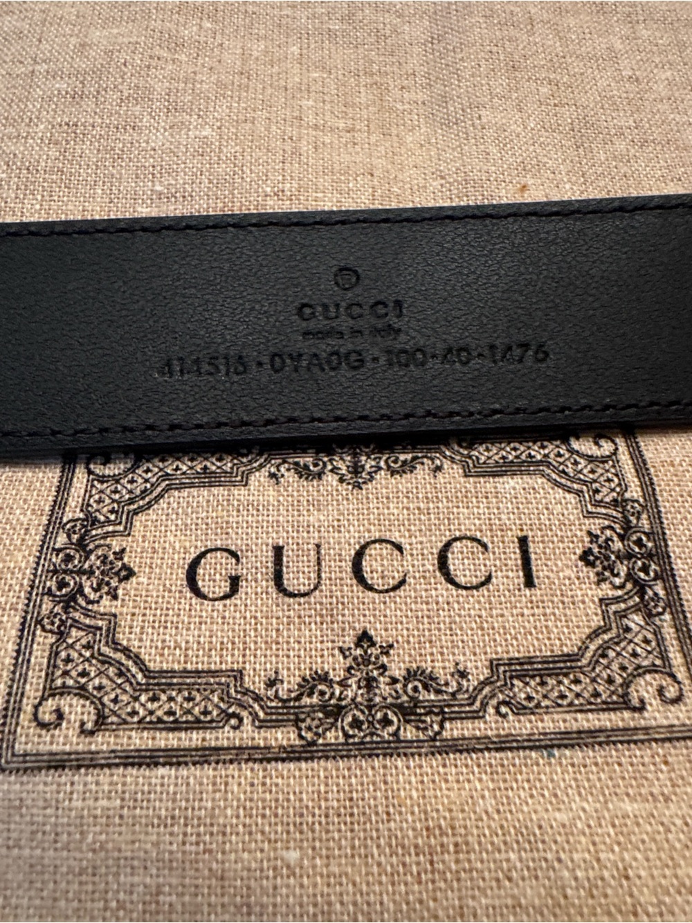 Gold Double G Buckle Black Leather Belt Brand New Unisex - Picture 4 of 6